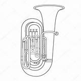 Instrumentos Tuba Coloring Musicales Dibujos Para Colorear Pages Pintar  sketch template