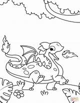 Cute Fire Breathing Dragon Coloring Page  Free Printable Coloring Pages sketch template