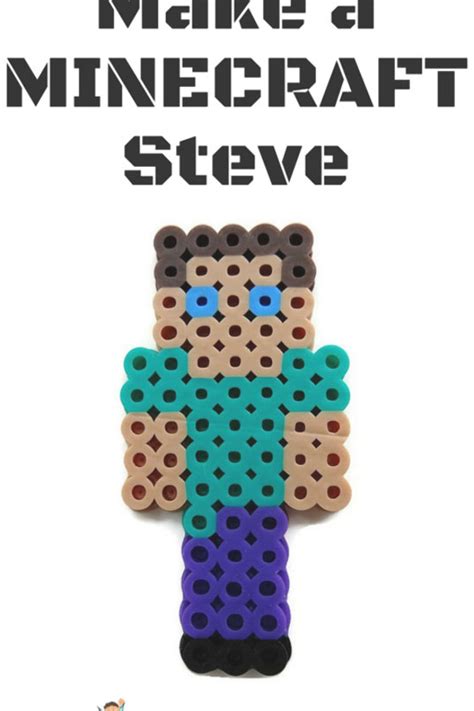 Make a Steve from Minecraft out of perler beads! Pattern and ...