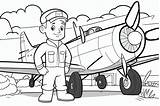 Pilot Coloring Page Pages sketch template