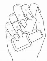 Coloring Pages Nails sketch template
