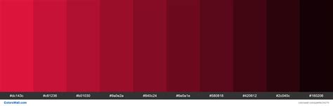 Shades of Crimson #DC143C hex color | Hex color palette, Hex colors, X11 color