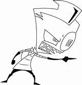 Invader Zim Printable Coloring Pages sketch template