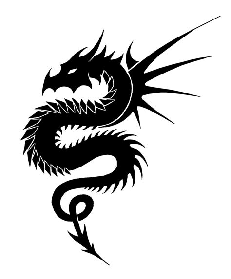 Dragon Black And White Drawing