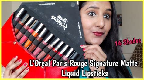 L'oreal Paris Rouge Signature Matte Liquid Lipstick Swatches | Liquid ...