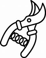 Pruners Line Icon 36537026 Vector Art At Vecteezy sketch template