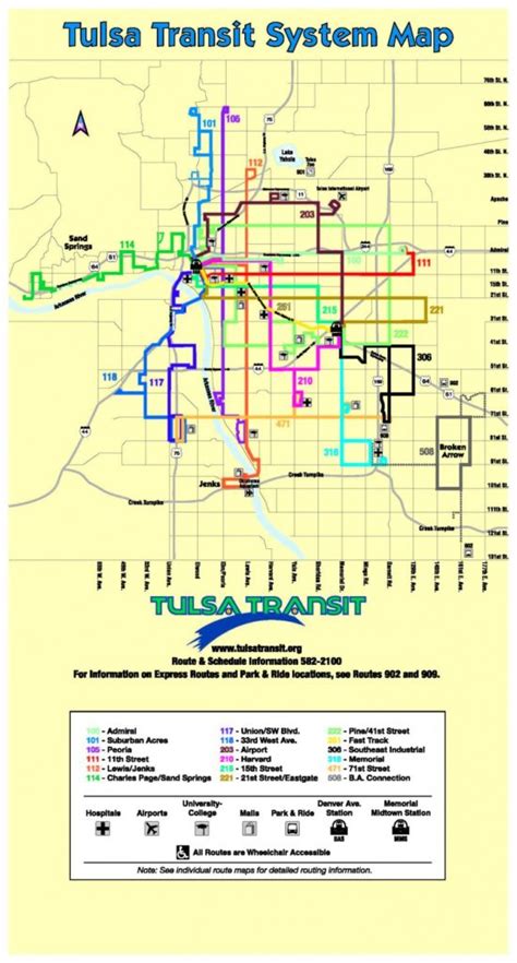 Transit Maps: Official Map: Bus Routes of Tulsa, Oklahoma, 2012