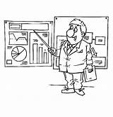 Businessman Presenting Graphs And Charts Coloring Pages  Best Place To sketch template