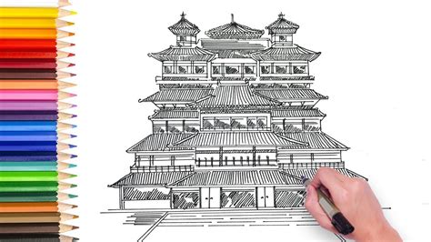 23 Best Sketch temple drawing for Online | Sketch Drawing For Beginner