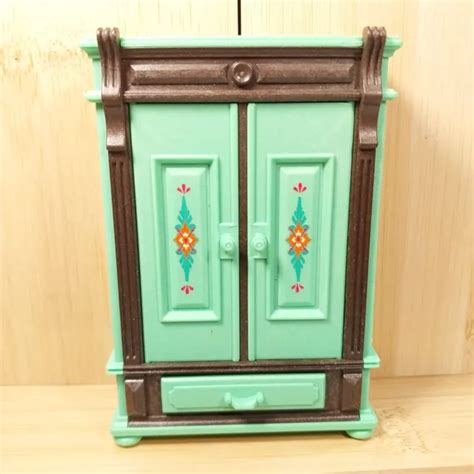 PLAYMOBIL GREEN ARMOIRE Cabinet Bedroom #9476 Spirit Riding Free ReplacementPart $6.99 - PicClick