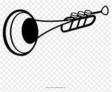 Trumpet Coloring Page  Book Full Size PNG Clipart Images sketch template