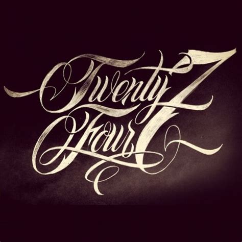 twenty four 7. | Typography, Lettering design, Hand lettering