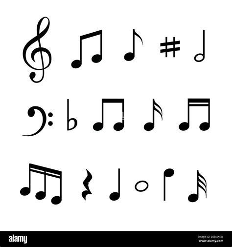 Music note vector icon symbol. Music key note line art sign Stock Vector Image & Art - Alamy