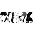 Tap dance silhouette banner Royalty Free Vector Image