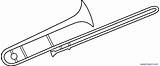 Free Clipart Trombone sketch template