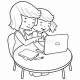 Student Desk Coloring Page Stock Illustrations – 50  sketch template