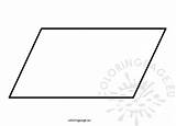 Parallelogram  Coloring Page sketch template