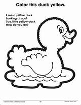 Yellow Duck Coloring Page sketch template