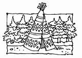 Teepee Coloring Pages  Home sketch template