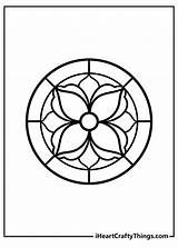 Coloring Pages Stained Glass Patterns sketch template