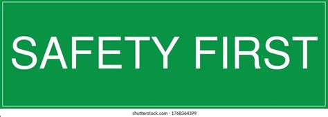 Safety First Banner Sticker Stock Vector (Royalty Free) 1768364399 | Shutterstock