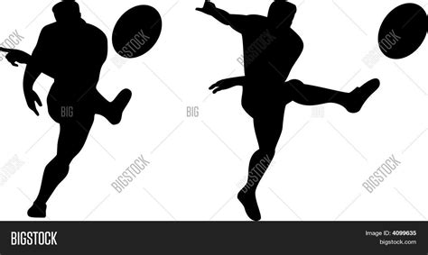 Rugby Player Silhouette Vector & Photo | Bigstock