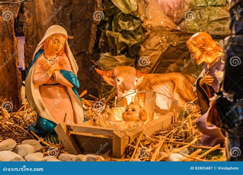 Christmas nativity scene stock image. Image of nativity - 82805487