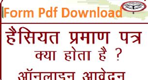 Rajasthan Haisiyat Praman Patra Form PDF Download | हैसियत प्रमाण पत्र आवेदन फॉर्म Download