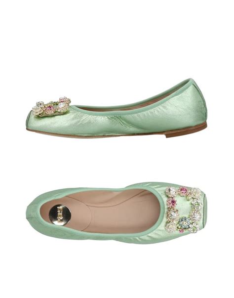 Ras Ballet Flats In Light Green | ModeSens