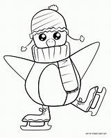 Christmas Penguin Coloring Pages Printable  Home sketch template