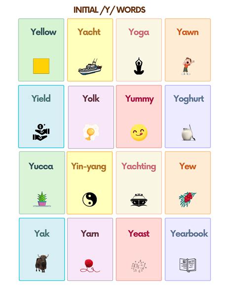 Free Y Sound Articulation Words Flashcards for Speech Therapy | AutisticHub