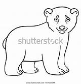 Coloring Pages Little Cute Baby Polar Stock Vector Royalty Free  sketch template