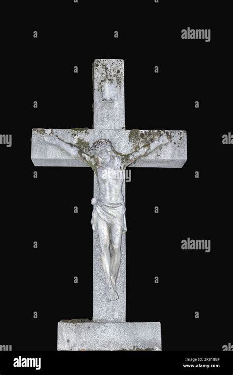 Jesus Christ on the cross sculpture Stock Photo - Alamy