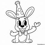 Toy Bonnie In A Fun Party Hat Coloring Page  Pagescom sketch template
