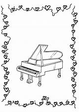 Piano Keys Coloring Pages sketch template