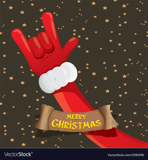 Christmas rock n roll greeting card Royalty Free Vector