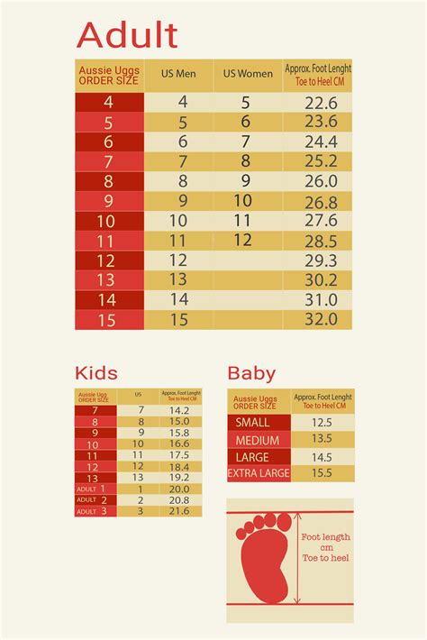 Ugg Shoe Size Conversion Chart