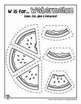 W Is For Watermelon Coloring Craft Activity  Woo Jr Kids Activities sketch template
