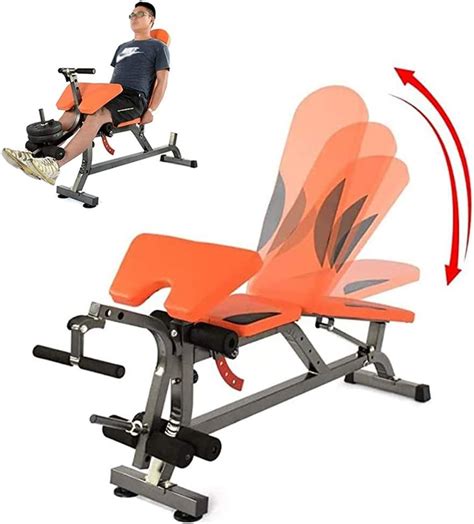 Adjustable Weight Bench with Leg Extension and Leg Curl, Multi-function Fitness Bench, Workout ...