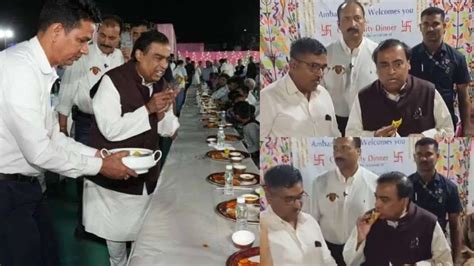 Mukesh Ambani delights in food brought by villager during ‘Anna Seva ...