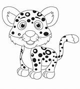 Leopard Coloring Pages Leopards Color Kids Print Snow Colouring Cartoon  sketch template