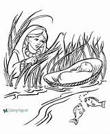 Baby Moses Bible Coloring Page sketch template