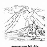 Mountains Coloring Pages  sketch template