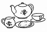 6 Vintage Tea Set Clipart  The Graphics Fairy sets sketch template
