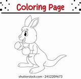 Coloring Pages Kangaroo Boxing Kids Stock Vector Royalty Free  sketch template