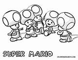 Toad Super Mario Coloring Pages sketch template