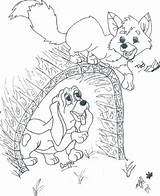 The Fox And Hound 2 Coloring Pages sketch template