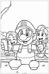 Mario Kart Wii Characters Coloring Pages sketch template
