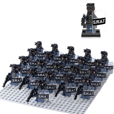 21pcs SWAT Police Minifigures Lego Compatible Military S.W.A.T set
