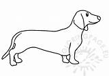 Free Printable Dachshund dog  Coloring Page sketch template